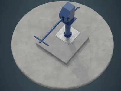 Hand Pump 3A Low-poly 3D model