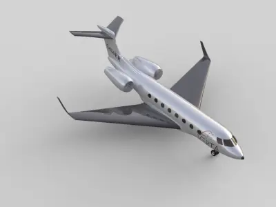 Animated Jet Plane 3D model