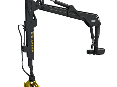 Yellow Forwarder Crane 3D model