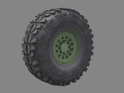Military vehicle Tyre 3d Model 3D model