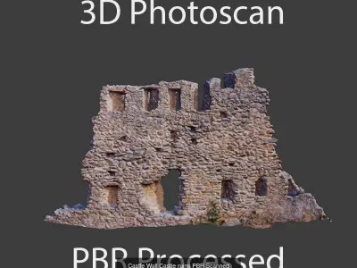 Castle Ruin Modules Collection PBR Scan 