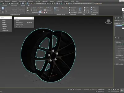 Niche Targa Wheel Offset Matte Black With Tinted Face Accents 3D model