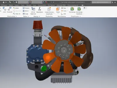 Two stroke roatry engine 3D model