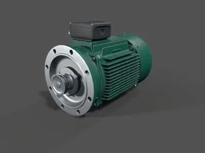electrical machinery Low-poly 3D model