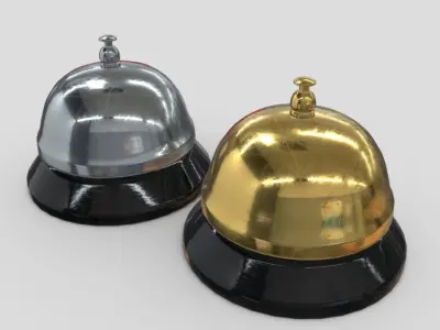 Reception Bell Low-poly 3D model