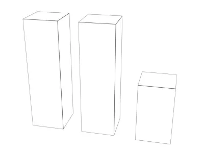 Files Low Poly three metal lockers Free low-poly 3D model