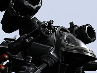 Sci-Fi Dropships collection Low-poly 3D model