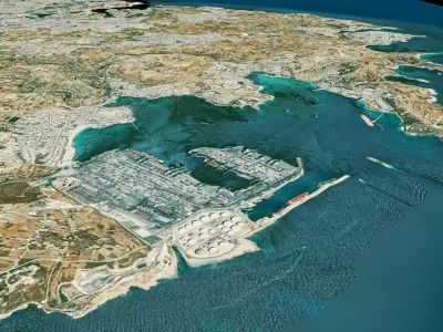 malta full Islands 3d model terrain 3D model