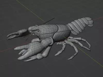 Lobster 3D-Model Low-poly 3D model
