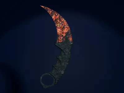 Hell karambit Free low-poly 3D model