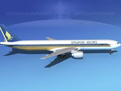 Boeing 777-300 MP Singapore Airlines 3D model