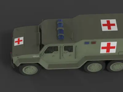 Military ambulance 3D model
