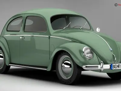 Volkswagen Beetle 1951 Deluxe 3D model