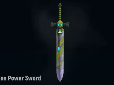 Fantasy Stylized Weapons-01 Unity and Unreal engine package Low-poly 3D model