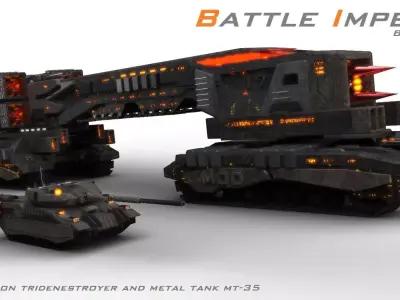 MEGA Tron Long Heavy Tank Model 3D model