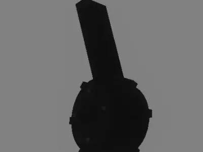 GlockDrumMag50rd Low-poly 3D model
