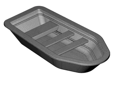 Glassy Fishing Boat 3D model