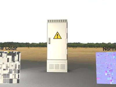 Electrical Distribution Cabinet 73 Low-poly 3D model