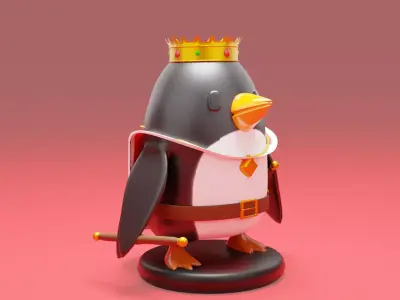King penguin for 3D printing 3D print model 3D model