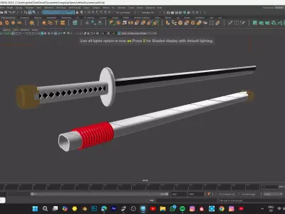 Kikoku law sword from ONEPIECE Low-poly 3D model