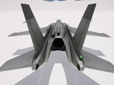 Rigged Yak-141 VTOL Fighter 3D model