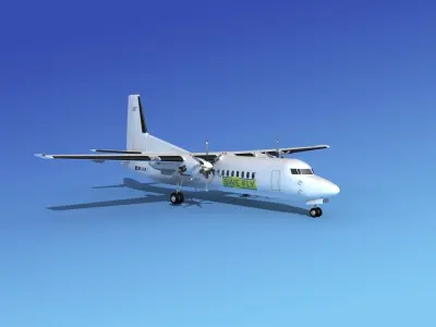 Fokker 50 Swe Fly 3D model