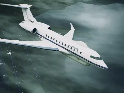 BOMBARDIER E-11A Battlefield Airborne Coms - THE GHOST Low-poly 3D model