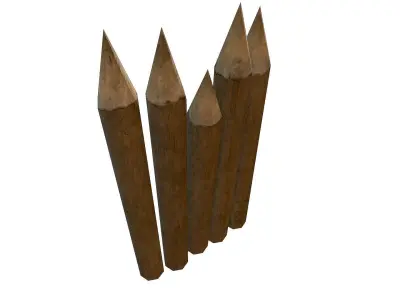 Orc Spike Wall - Game Ready Low-poly 3D model