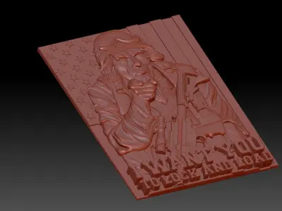 America 3D print model