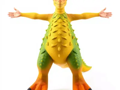 Colorful Dinosaur Character model pack Low-poly 3D model