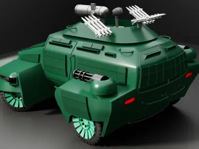 Fantasy Battle Vehicle - Bugsy Boy - Copyright Low-poly 3D model