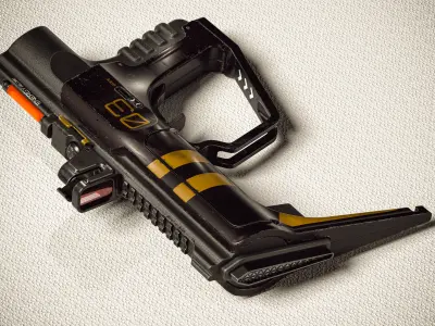 Sci-fi Beam SMG PBR Low-poly 3D model