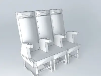 ccc three airplane seats - three airplane seats Free 3D model