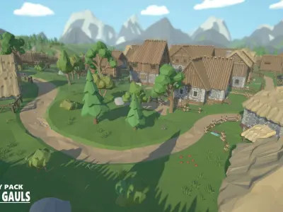 RPG Poly Pack - Ancient Gauls Low-poly 3D model