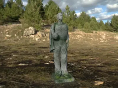 Sculpture of a Soviet man Free 3D model