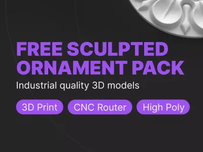 Free CNC model Sculpted Ornament Pack VOL 1 Free 3D print model