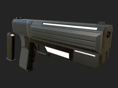 GUN Sci-Fi  Low-poly 3D model Low-poly 3D model