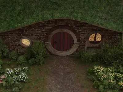 Hobbit Inn from Lord of the Rings 3D model