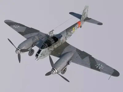 Me410 Heavy Fighter 3D model