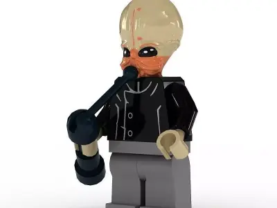 LEGO Minfigure Bith Musician 3D model