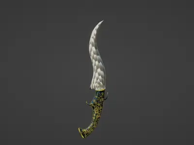 Stylized Dagger Low-poly 3D model