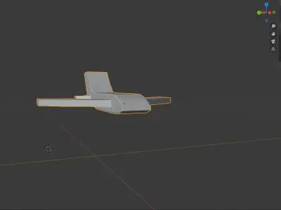 LowPolyPlane airplane in program Low-poly 3D model