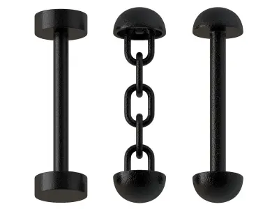 Naval Cannon Bars 3D model