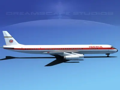 Douglas DC-8-63 Iberia 3D model