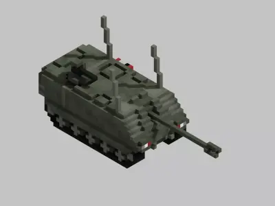 AMX 10M Acra Tank Voxel Low-poly 3D model