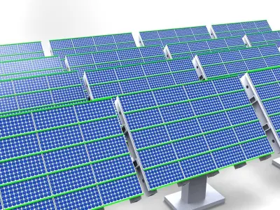 photovoltaic plant 3D model
