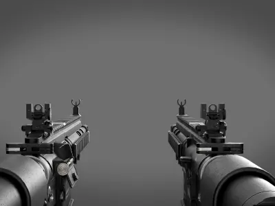 MR 762 Designated Marksman Rifle Low-poly 3D model