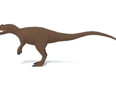 Low Poly Cartoon Allosaurus Dinosaur Low-poly 3D model