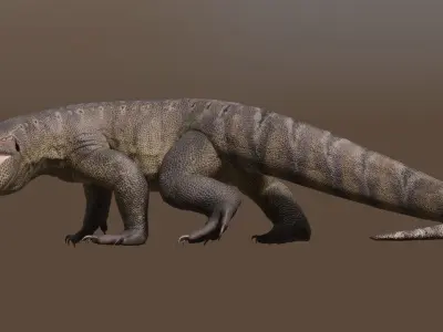 Megalania dinosaur Low-poly 3D model
