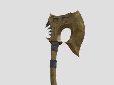 Curved Ritual Dagger 3D model